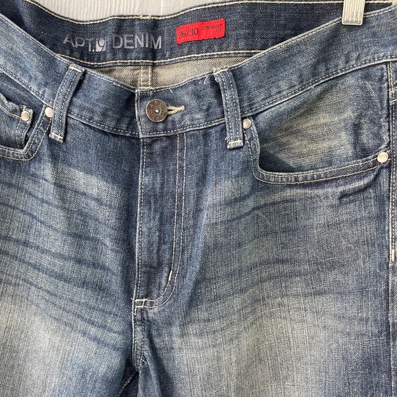 APT.9 Men's Denim Straight Fit Jeans  Light Wash Size 36x30 - Picture 5 of 6